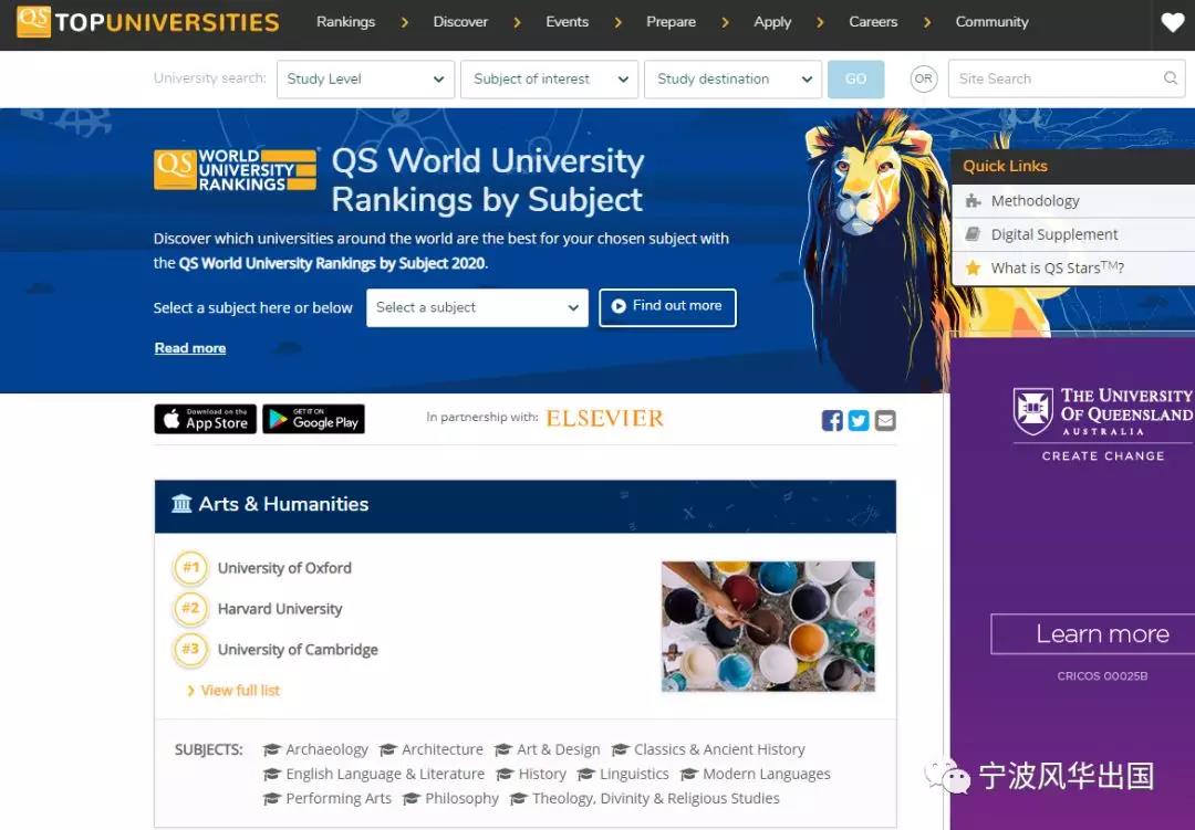 2020年QS世界大学学科排名出炉！美英澳加实力抢镜，热门留学专业TOP 10都有谁？