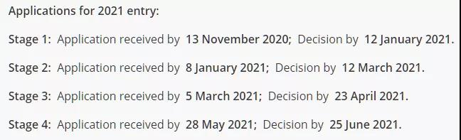  英国2021Fall硕士申请开放时间汇总