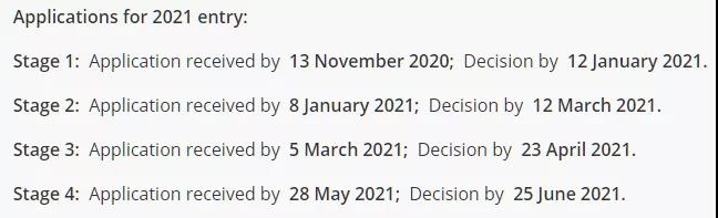  英国2021Fall硕士申请开放时间汇总